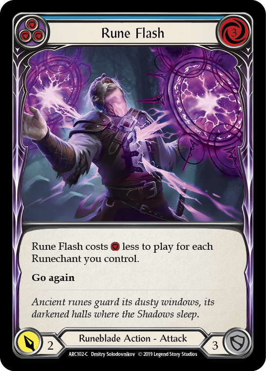 Rune Flash (Blue) [ARC102-C] (Arcane Rising)  1st Edition Normal | Arkham Games and Comics