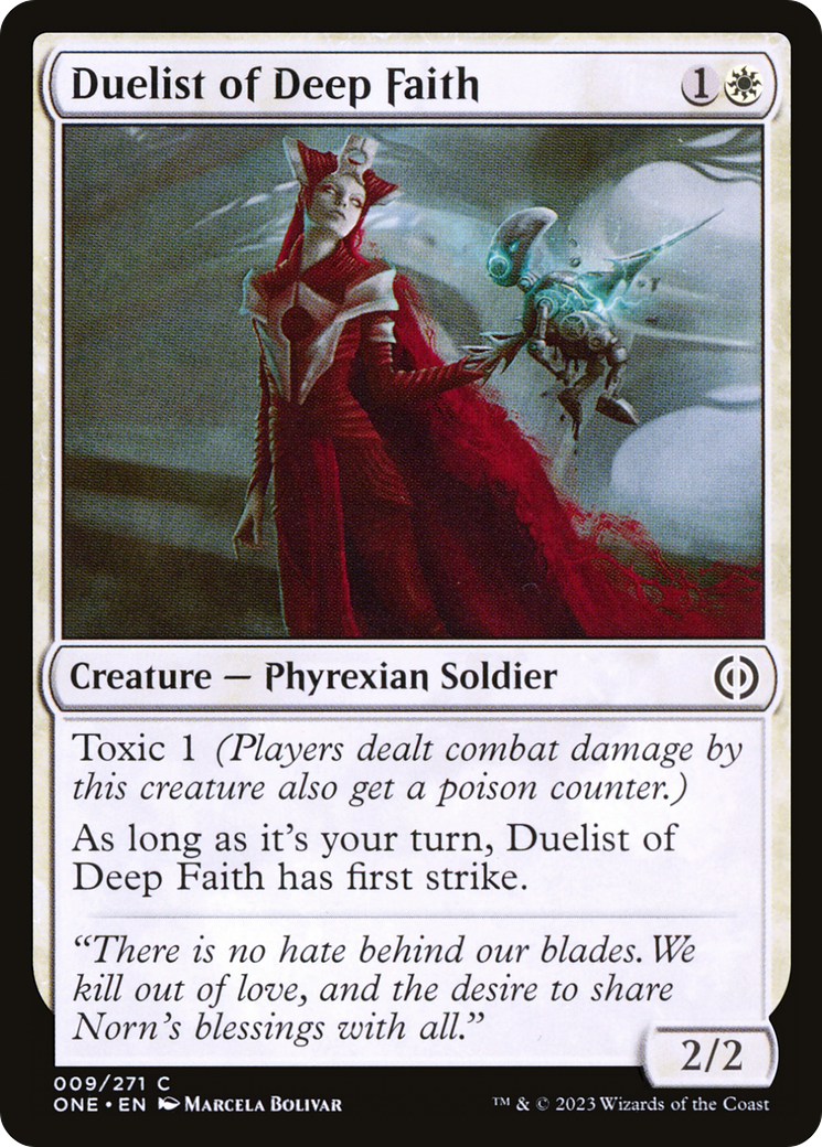 Duelist of Deep Faith [Phyrexia: All Will Be One] | Arkham Games and Comics