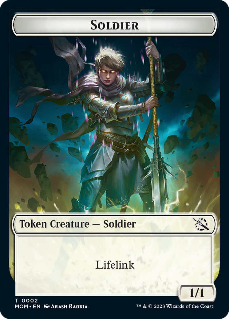 Soldier Token [March of the Machine Tokens] | Arkham Games and Comics