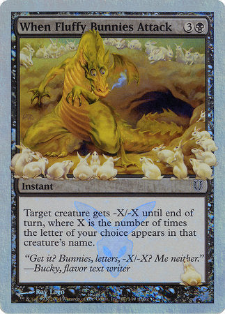 When Fluffy Bunnies Attack (Alternate Foil) [Unhinged] | Arkham Games and Comics