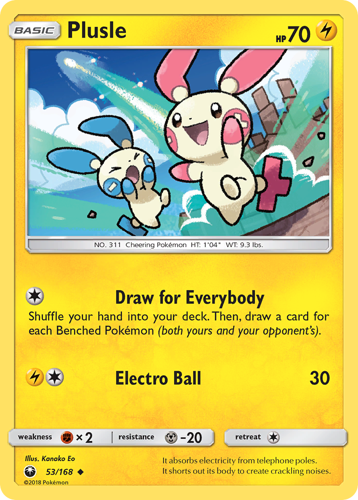 Plusle (53/168) [Sun & Moon: Celestial Storm] | Arkham Games and Comics