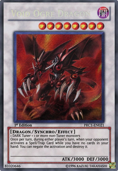 Void Ogre Dragon [PRC1-EN021] Secret Rare | Arkham Games and Comics