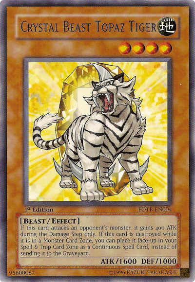 Crystal Beast Topaz Tiger [FOTB-EN004] Rare | Arkham Games and Comics