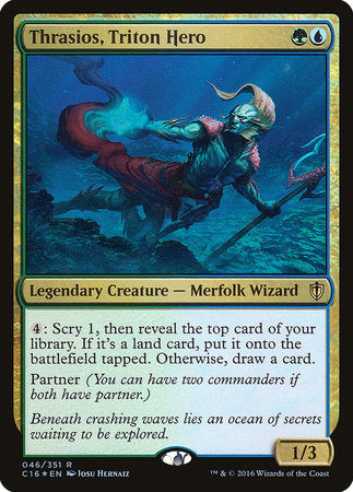 Thrasios, Triton Hero [Commander 2016] | Arkham Games and Comics