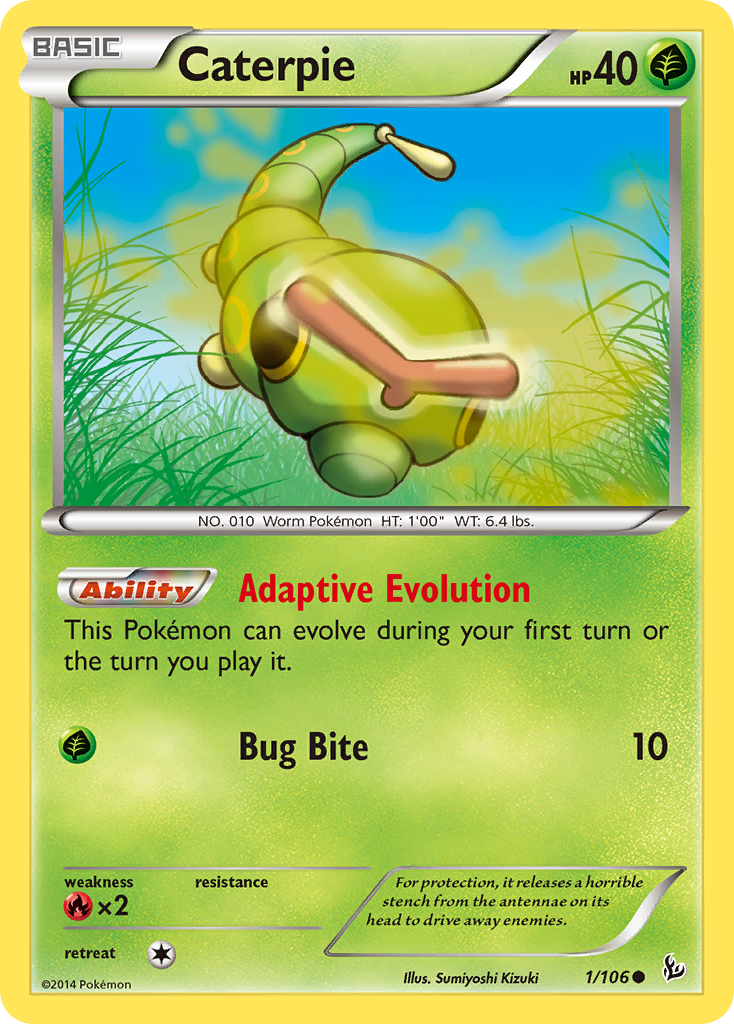 Caterpie (1/106) [XY: Flashfire] | Arkham Games and Comics