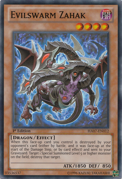 Evilswarm Zahak [HA07-EN012] Super Rare | Arkham Games and Comics