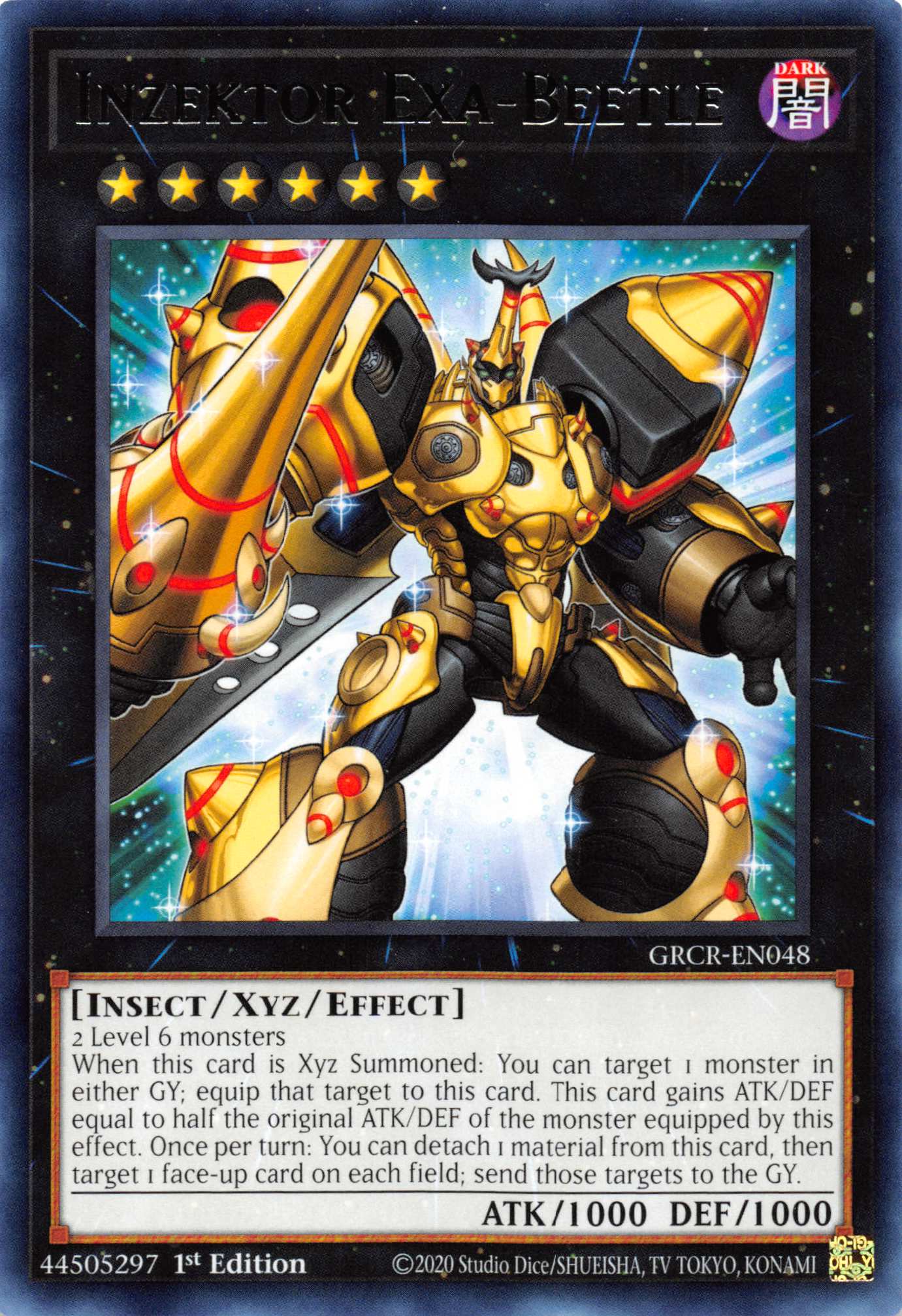 Inzektor Exa-Beetle [GRCR-EN048] Rare | Arkham Games and Comics