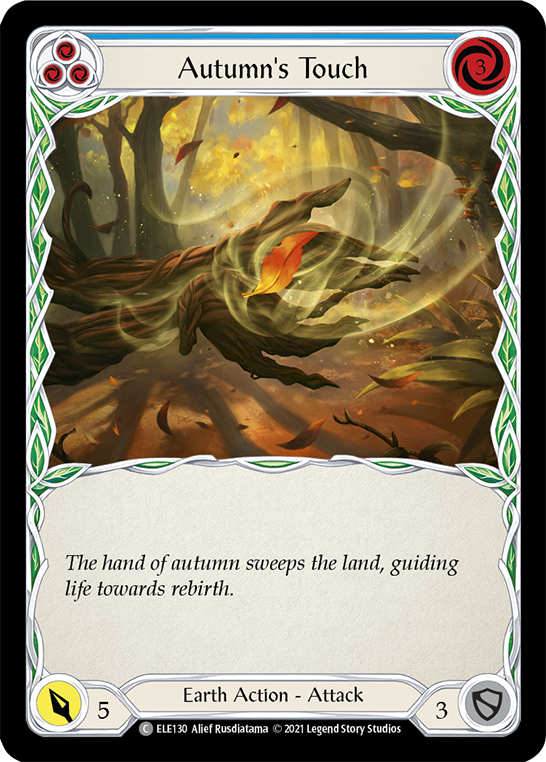 Autumn's Touch (Blue) [ELE130] (Tales of Aria)  1st Edition Rainbow Foil | Arkham Games and Comics