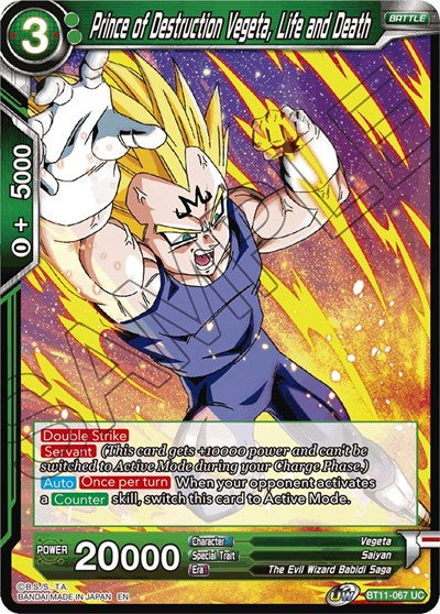 Prince of Destruction Vegeta, Life and Death [BT11-067] | Arkham Games and Comics