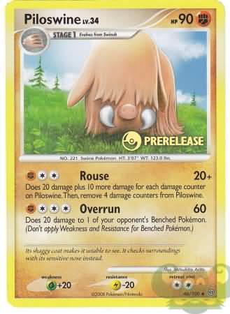 Piloswine (46/100) (Prerelease Promo) [Nintendo: Black Star Promos] | Arkham Games and Comics