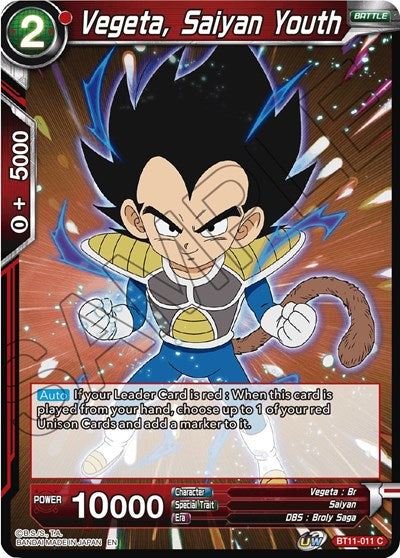 Vegeta, Saiyan Youth [BT11-011] | Arkham Games and Comics