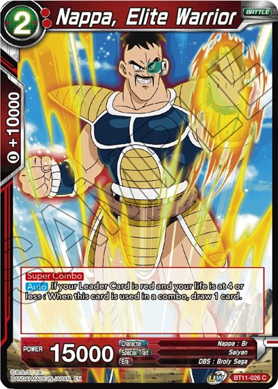 Nappa, Elite Warrior [BT11-026] | Arkham Games and Comics