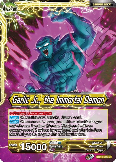 Garlic Jr. // Garlic Jr., the Immortal Demon [BT11-092] | Arkham Games and Comics