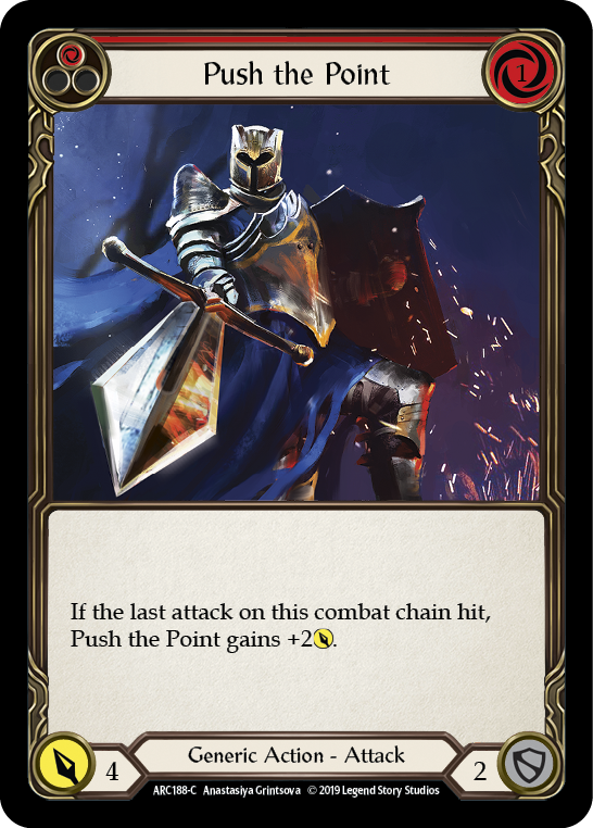 Push the Point (Red) [ARC188-C] (Arcane Rising)  1st Edition Rainbow Foil | Arkham Games and Comics