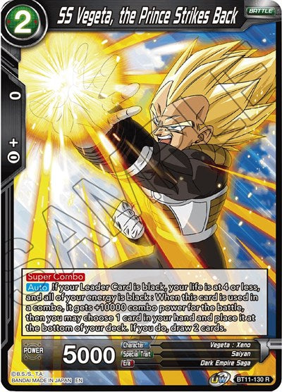 SS Vegeta, the Prince Strikes Back [BT11-130] | Arkham Games and Comics