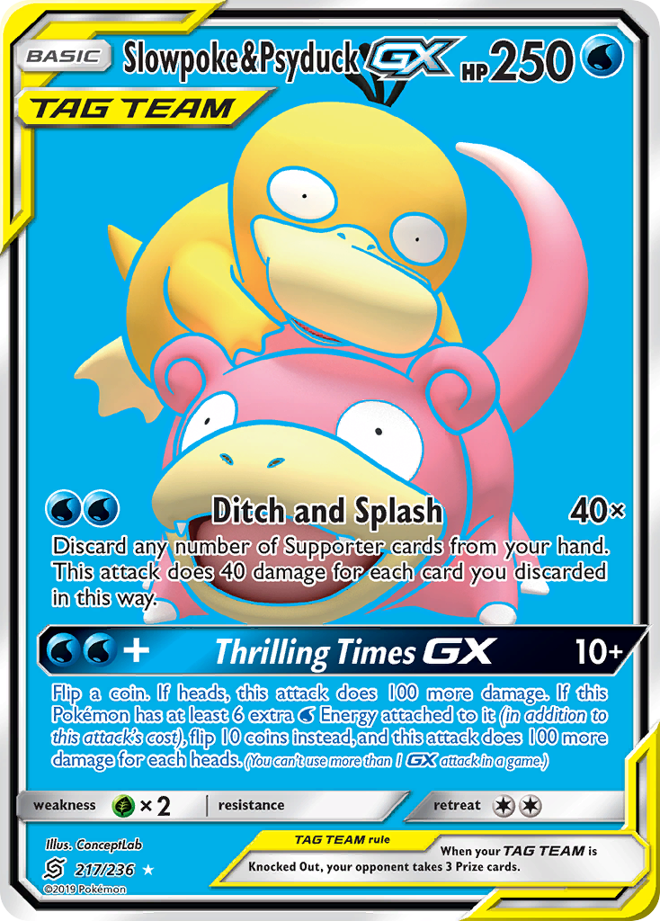 Slowpoke & Psyduck GX (217/236) [Sun & Moon: Unified Minds] | Arkham Games and Comics