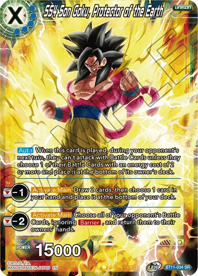 SS4 Son Goku, Protector of the Earth [BT11-034] | Arkham Games and Comics