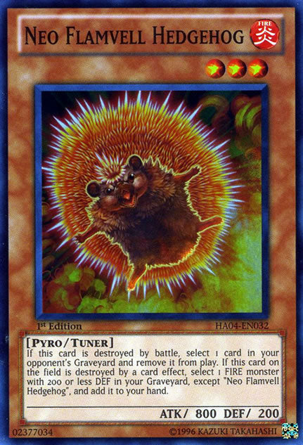 Neo Flamvell Hedgehog [HA04-EN032] Super Rare | Arkham Games and Comics