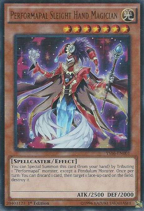 Performapal Sleight Hand Magician [YS16-EN001] Ultra Rare | Arkham Games and Comics