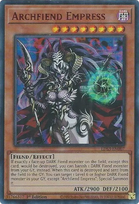 Archfiend Empress (Red) [LDS3-EN007] Ultra Rare | Arkham Games and Comics