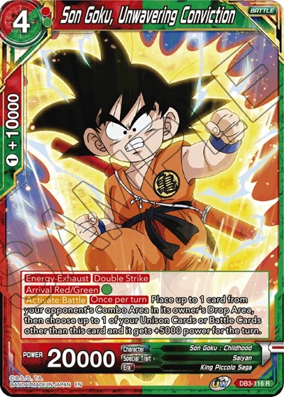 Son Goku, Unwavering Conviction [DB3-116] | Arkham Games and Comics