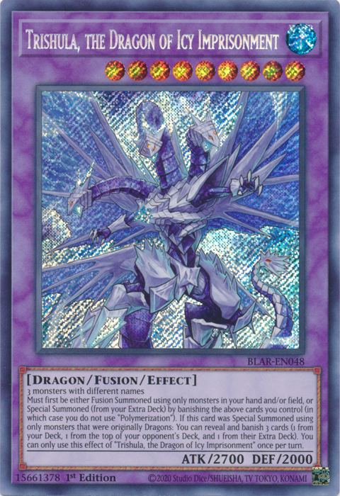 Trishula, the Dragon of Icy Imprisonment [BLAR-EN048] Secret Rare | Arkham Games and Comics