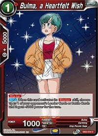 Bulma, a Heartfelt Wish [DB3-004] | Arkham Games and Comics