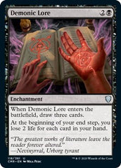 Demonic Lore [Commander Legends] | Arkham Games and Comics
