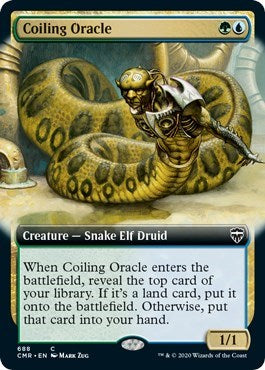Coiling Oracle (Extended Art) [Commander Legends] | Arkham Games and Comics