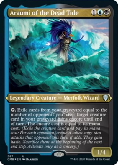 Araumi of the Dead Tide (Foil Etched) [Commander Legends] | Arkham Games and Comics