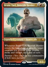 Bruse Tarl, Boorish Herder (Foil Etched) [Commander Legends] | Arkham Games and Comics