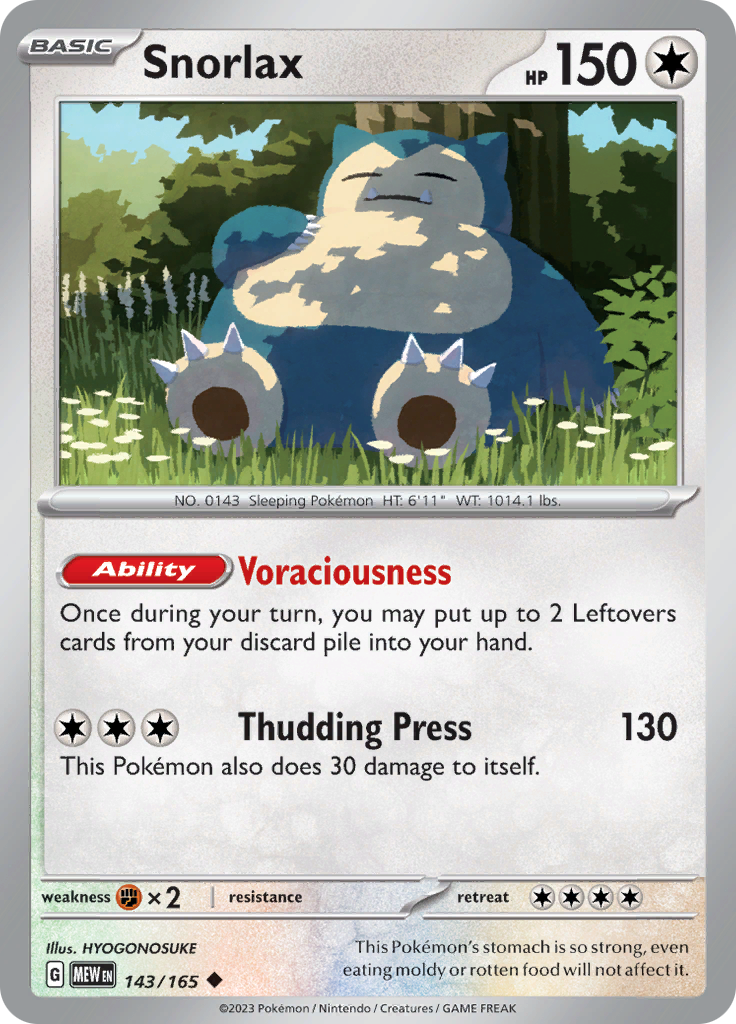 Snorlax (143/165) [Scarlet & Violet: 151] | Arkham Games and Comics