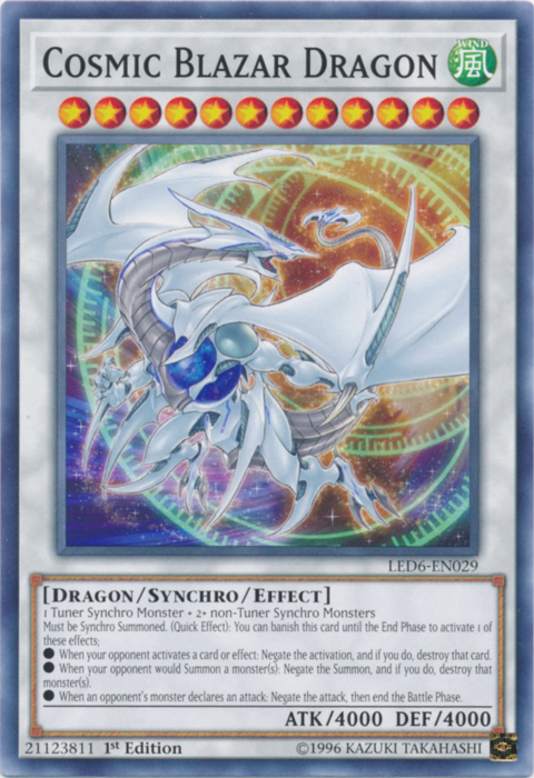 Cosmic Blazar Dragon [LED6-EN029] Common | Arkham Games and Comics