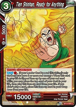 Tien Shinhan, Ready for Anything [BT12-009] | Arkham Games and Comics