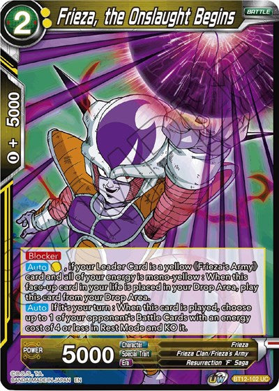 Frieza, the Onslaught Begins [BT12-102] | Arkham Games and Comics