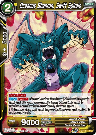 Oceanus Shenron, Swift Spirals [BT12-114] | Arkham Games and Comics