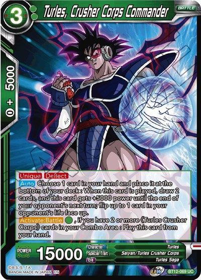 Turles, Crusher Corps Commander [BT12-069] | Arkham Games and Comics