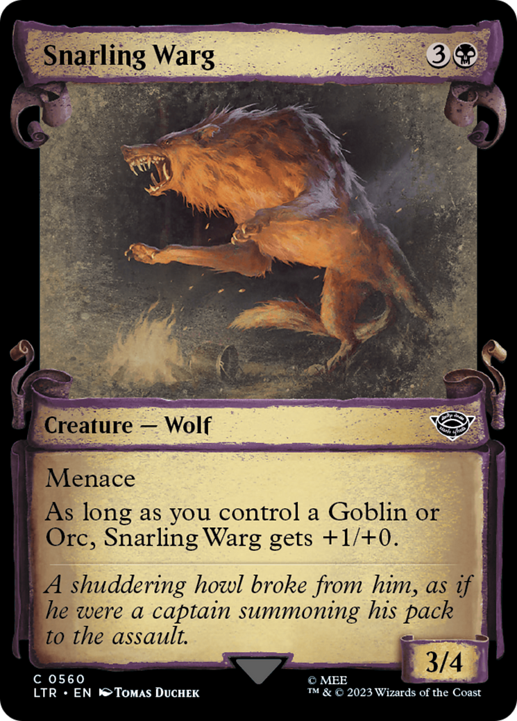 Snarling Warg [The Lord of the Rings: Tales of Middle-Earth Showcase Scrolls] | Arkham Games and Comics