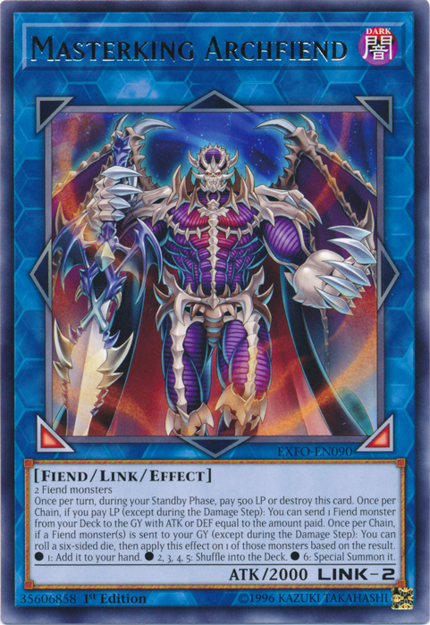 Masterking Archfiend [EXFO-EN090] Rare | Arkham Games and Comics