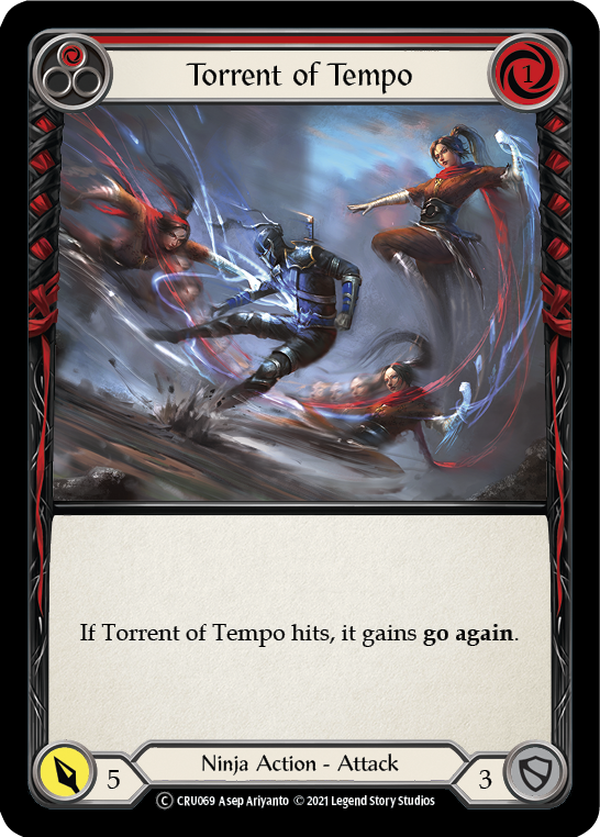 Torrent of Tempo (Red) [U-CRU069] (Crucible of War Unlimited)  Unlimited Rainbow Foil | Arkham Games and Comics