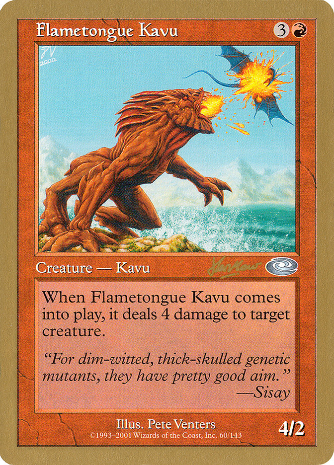 Flametongue Kavu (Sim Han How) [World Championship Decks 2002] | Arkham Games and Comics