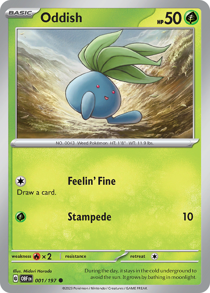 Oddish (001/197) [Scarlet & Violet: Obsidian Flames] | Arkham Games and Comics