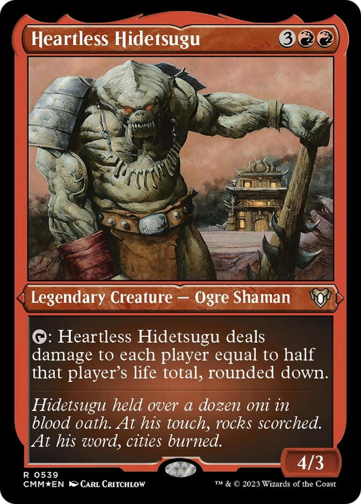 Heartless Hidetsugu (Foil Etched) [Commander Masters] | Arkham Games and Comics