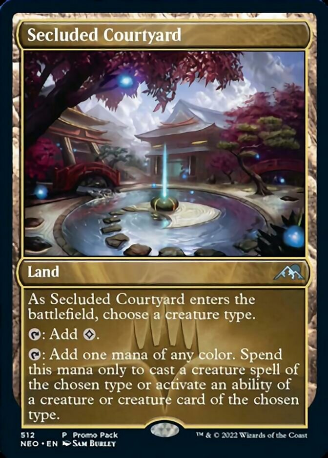 Secluded Courtyard (Promo Pack) [Kamigawa: Neon Dynasty Promos] | Arkham Games and Comics