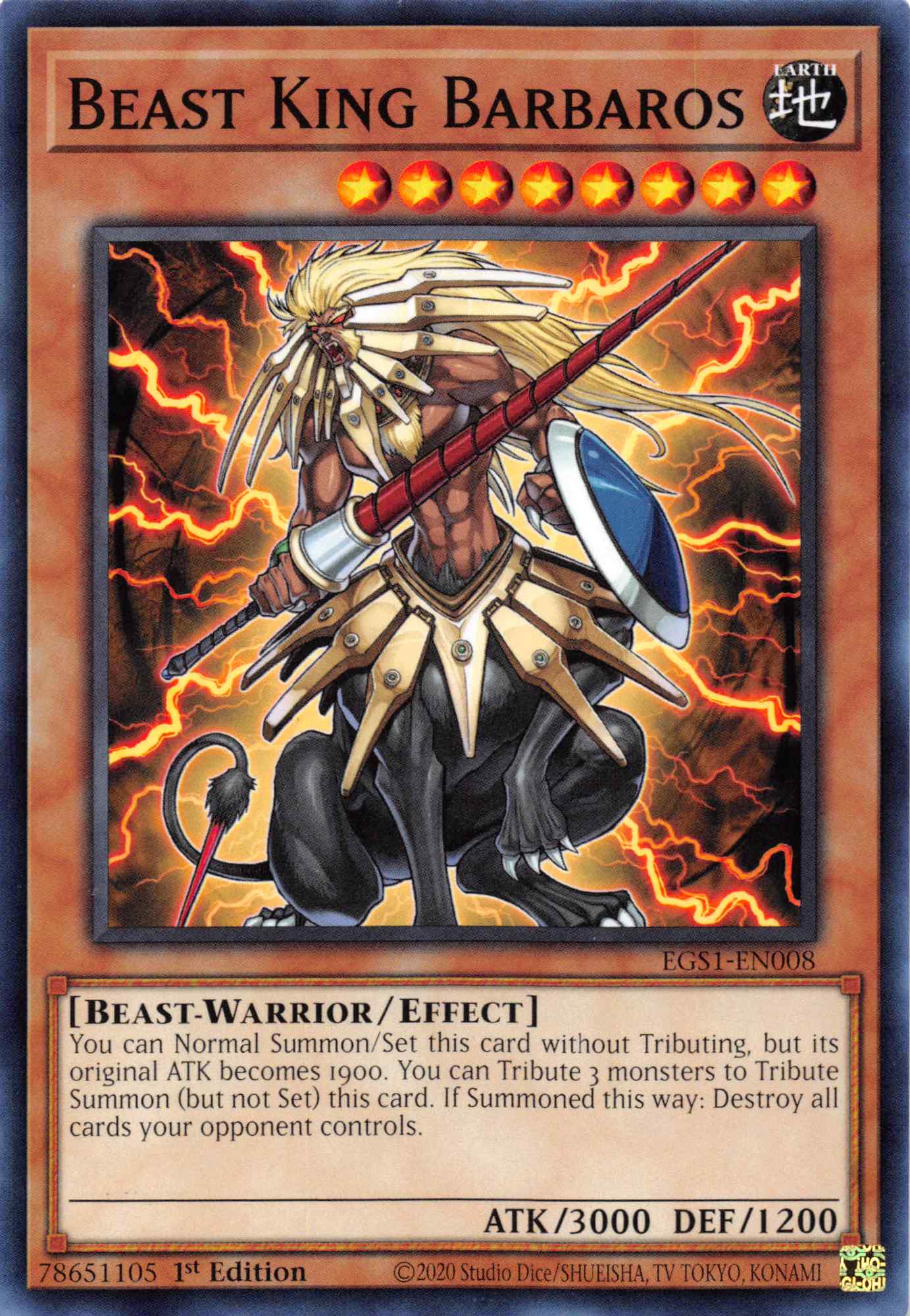 Beast King Barbaros [EGS1-EN008] Common | Arkham Games and Comics