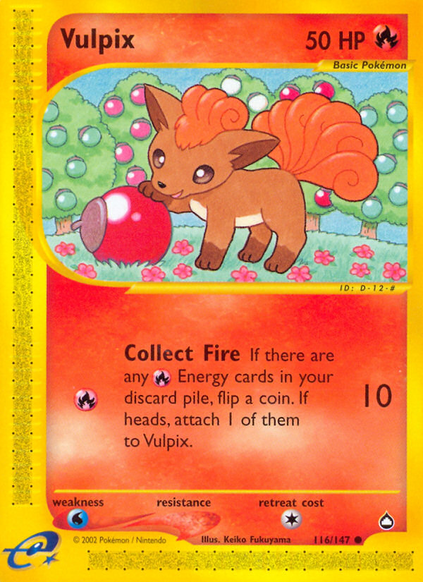 Vulpix (116/147) [Aquapolis] | Arkham Games and Comics