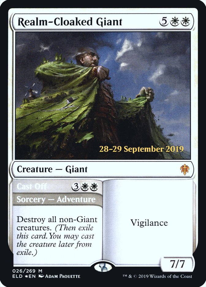 Realm-Cloaked Giant // Cast Off  [Throne of Eldraine Prerelease Promos] | Arkham Games and Comics