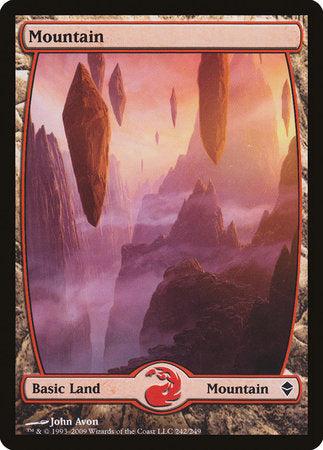 Mountain (242) - Full Art [Zendikar] | Arkham Games and Comics