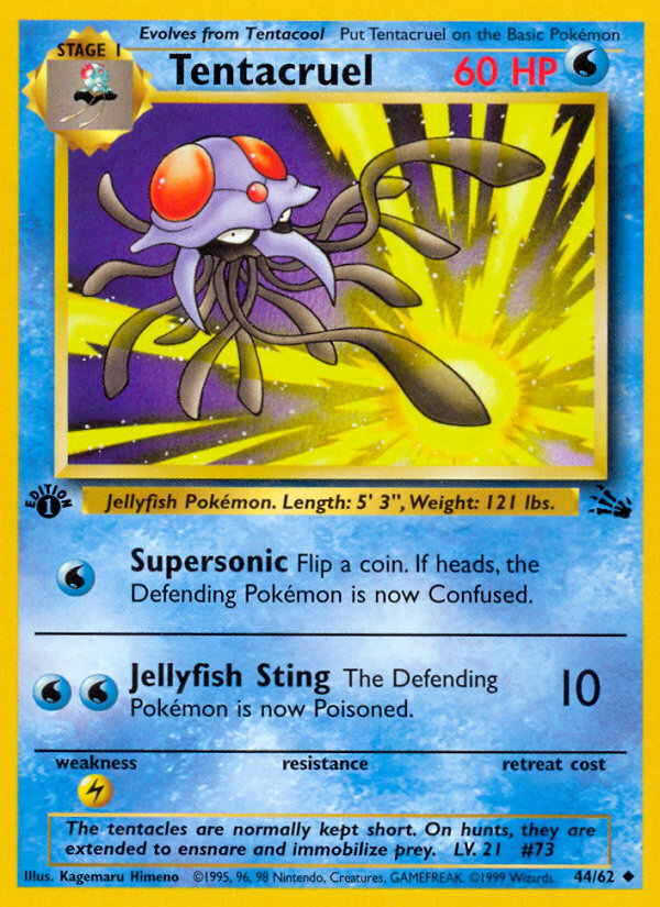 Tentacruel (44/62) [Fossil 1st Edition] | Arkham Games and Comics