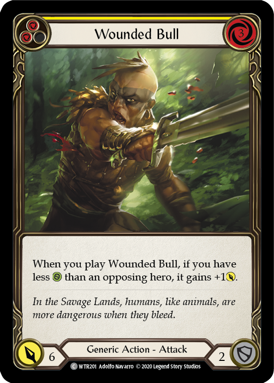 Wounded Bull (Yellow) [U-WTR201] (Welcome to Rathe Unlimited)  Unlimited Rainbow Foil | Arkham Games and Comics